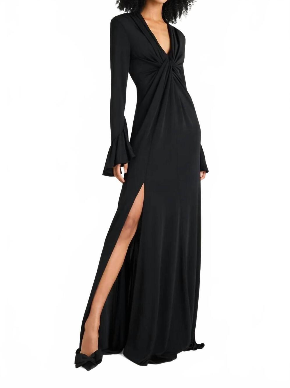 NEW CINQ A SEPT evelyn gown in black